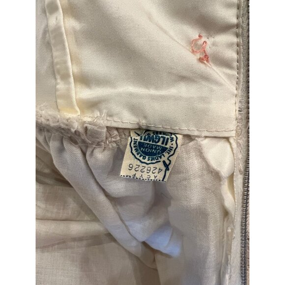 Vintage 60s Cream Cotton Lace Sheath Dress - Picture 6 of 6